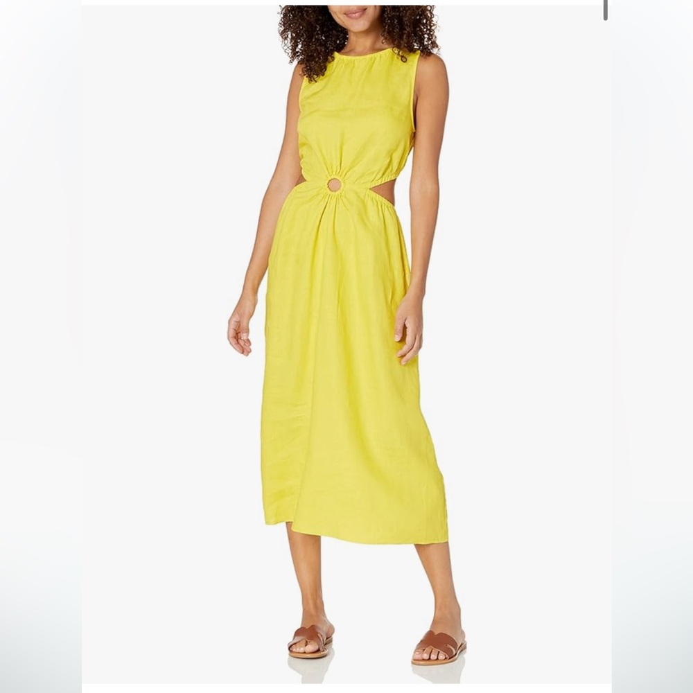 NWT The Drop linen cut out midi